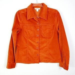 DRESSBARN CORDUROY BUTTON FRONT JACKET